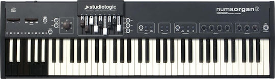 StudioLogic Electric Stage Piano Numa Organ 2 with 73 Semi-Weighted Keys and Connection with Headphones and Computer Black