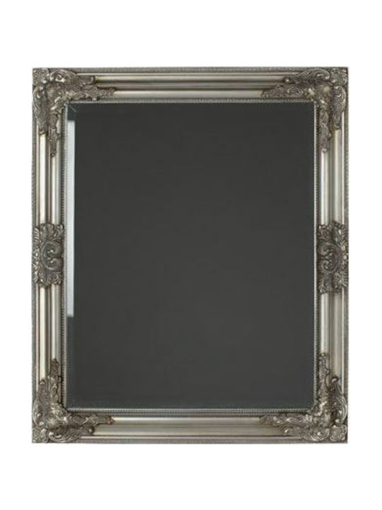 MIR098-50S Wall Mirror with Silver Wooden Frame 72x62cm 1pcs