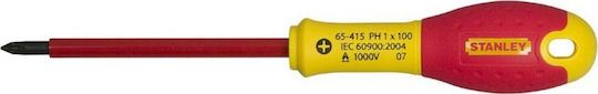 Stanley Șurubelniță Electricianului VDE 1000V Cruce Dimensiunea PH1x100mm Fatmax