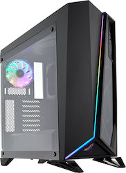 Corsair Carbide Series Spec-Omega RGB Tempered Glass Gaming Midi Tower Κουτί Υπολογιστή με Πλαϊνό Παράθυρο Μαύρο