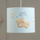 Funna Baby Sweet Dreams Single Bulb Kids Lighting Pendant of Fabric 60W In Light Blue Colour 30x26cm