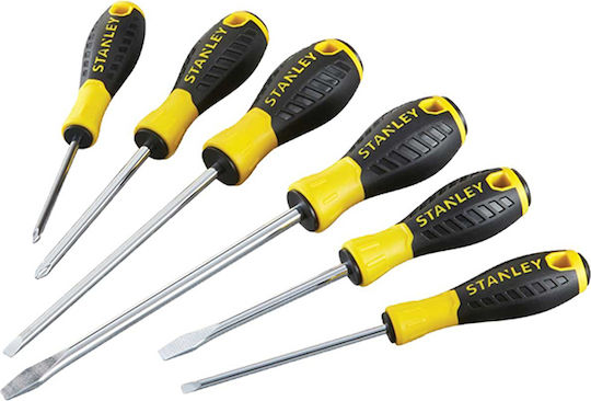 Stanley Σετ 6 Κατσαβίδια με 6 Εναλλασσόμενες Μύτες Essential