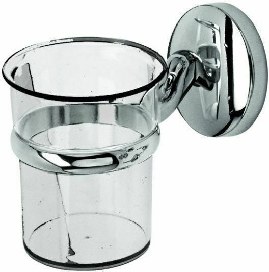 Gloria Roma Metallic Cup Holder Wall Mounted Silver
