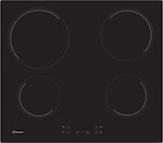 Candy CH64CCB Autonomous Cooktop with Ceramic Burners and Locking Function 59x52cm