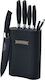 Royalty Line Knife Set with Block from Stainless Steel 6pcs