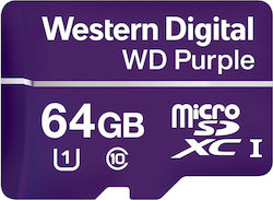 Western Digital Purple microSDXC 64GB Clasa 10 U1 UHS-I