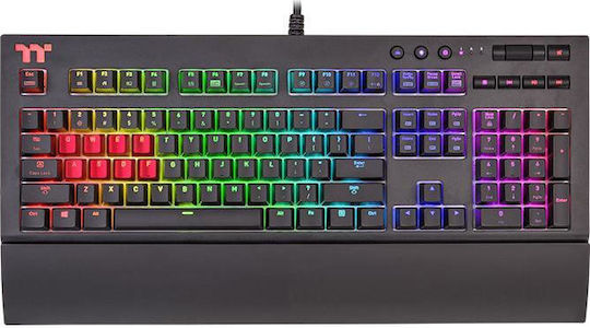 Thermaltake TT Premium X1 RGB Gaming Keyboard with Cherry MX Speed Switches and RGB Lighting (English US)