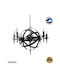 GloboStar Chandelier Candlestick 8xE14 Black 65cm 01003