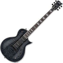 ESP Electric Guitar EC-1000 Piezo QM with HH Pickups Layout, Rosewood Fretboard in Black