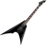 ESP Electric Guitar LTD Arrow-200 Black with Pickups in HH Layout , Tremolo, Jatoba Fretboard