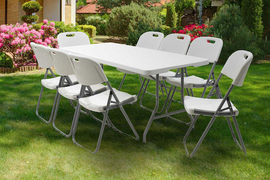 Tisch Zusammenklappbar Rodeo White 183x76x74cm