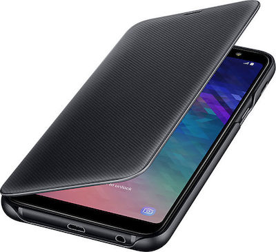 Samsung Wallet Cover Μαύρο (Galaxy A6+ 2018)