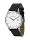 Jacques Lemans London Watch Battery with Black Leather Strap