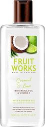The English Bathing Company Fruit Works Coconut and Lime Body Wash Shower Gel 500ml