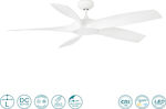 Faro Barcelona Coco 33548 Ceiling Fan 137cm with Light, WiFi, and Remote Control White