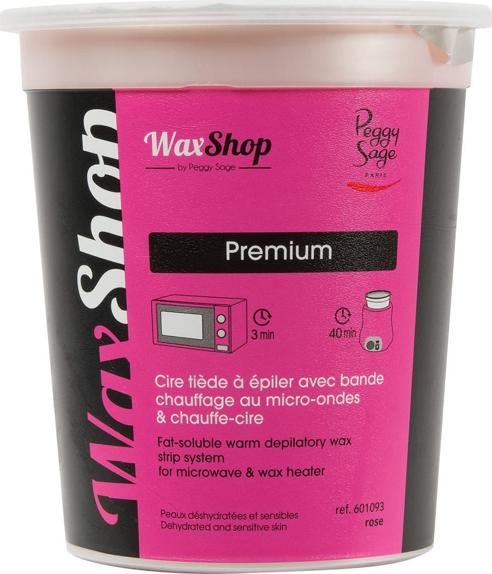 Peggy Sage Fat Soluble Warm Depilatory Wax Strip System For Microwave & Wax Heater Rose 700ml