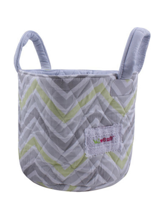 Minene Nursery Storage Basket Stripes Gray 1pcs