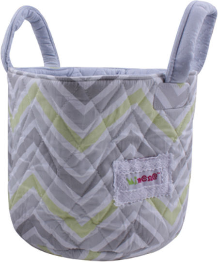 Minene Stripes Nursery Storage Basket Gray