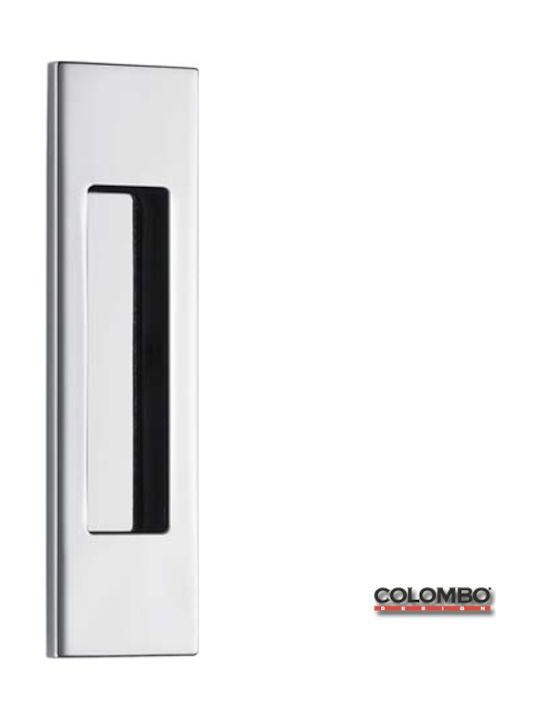 Colombo Design Χρώμιο Recessed Door Flush Handle ID411 134mm