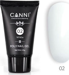 Canni Poly Soak Off 02 Acrygel Νυχιών 02 White ...