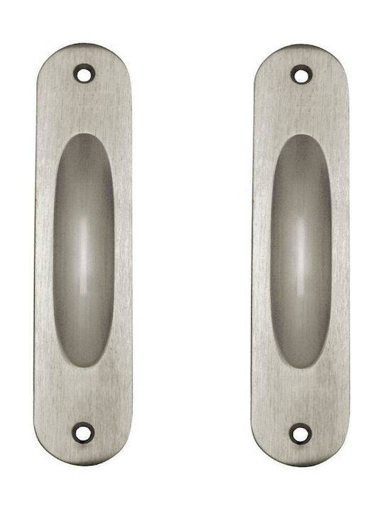 Viometale Νίκελ Ματ Recessed Door Flush Handle 400 160mm