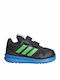 Adidas Kids Sports Shoes Running Altarun with Velcro Carbon / Vivid Green / Bright Blue