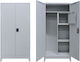 Metallic Galvanized Two-Door Wardrobe with Divider & 3 Shelves 90x45x191cm