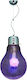 Home Lighting Crakele Pendant Light Purple with Socket E27 35cm