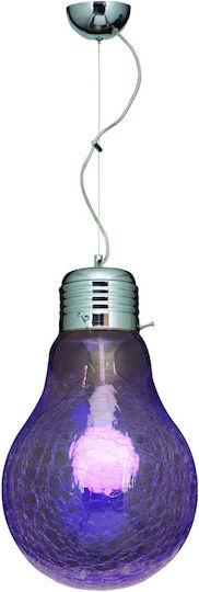 Home Lighting Crakele Висящо Осветително Тяло Лилав с Цокъл E27 35см.