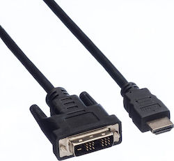 Value 1m DVI-D male to HDMI male Cable Black (11.99.5519)