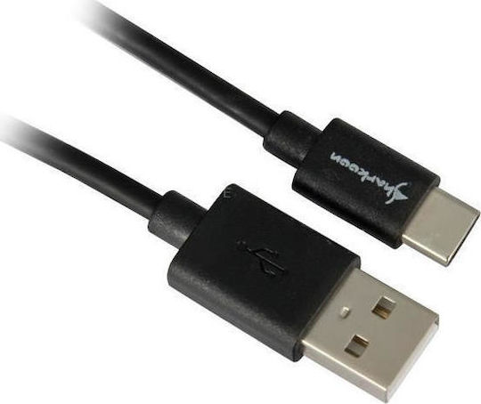 Sharkoon USB 2.0 Cable USB-C male - USB-A Μαύρο 2m