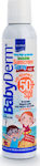 Intermed Babyderm Wasserdicht Kinder Sonnencreme Spray für Gesicht & Körper SPF50 200ml