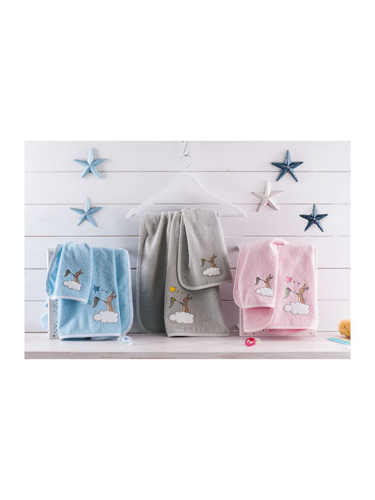 Rythmos Set Babyhandtücher 2 Stück Grey Dream Time Gewicht 500gr/m²