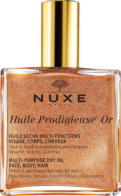Nuxe Huile Prodigieuse OR Trockenes Öl mit Schimmer für Gesicht, Haare und Körper 100ml