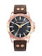 Mark Maddox Watch Battery with Brown Leather Strap HC0014-57