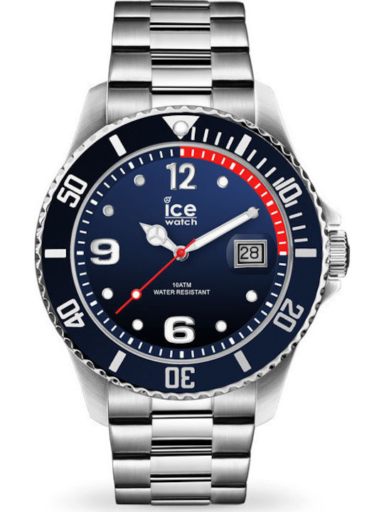 Ice Ανδρικό Ρολόι 44mm Μπαταρίας με Ασημί Μεταλλικό Μπρασελέ