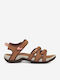 Tirra Leather Δερμάτινα Γυναικεία Σανδάλια Sporty Καφέ