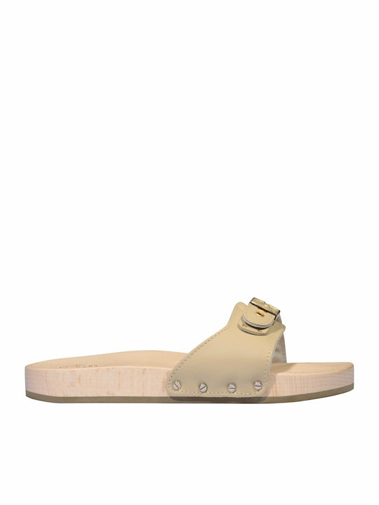 Scholl Pescura Leather Anatomic Sandals Beige