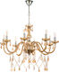 Inlight 5314-6 Chandelier Candlestick 6xE14 Honey 68cm