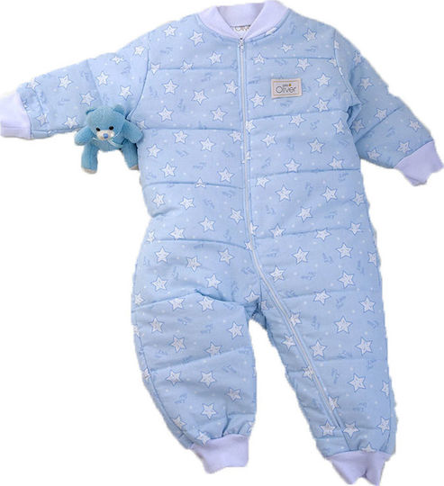 Baby Oliver Winterschlafsack mit Beinen 2,5 Tog Hellblau