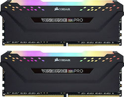 Corsair Vengeance RGB Pro 16GB DDR4 RAM με 2 Modules (2x8GB) και Ταχύτητα 2666 για Desktop