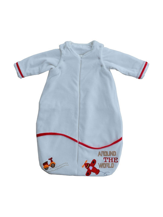 Bebe Stars Χειμερινός Υπνόσακος Happy Travel White με Αποσπώμενα Μανίκια