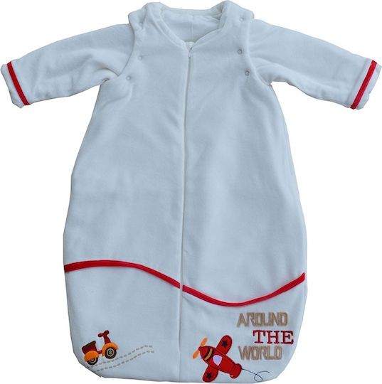Bebe Stars Χειμερινός Υπνόσακος Happy Travel White με Αποσπώμενα Μανίκια
