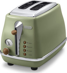 De'Longhi CTOV 2103.GR 0176129047 Toaster 2 Schlitze 900W Grün