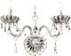 Inlight 43391-2 Transparent Vintage Lamp Wall with Socket E14 Clear 35x35cm