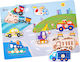 Lemnos Puzzle pentru Copii cu Îmbinări Puzzle Trafic Auto 7buc Classic World