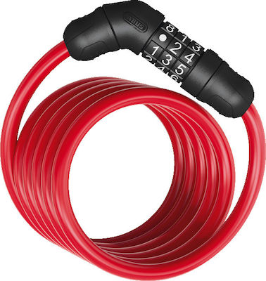 Abus Star 4508C/150/8 SCMU Bicycle Cable Lock with Combination Red