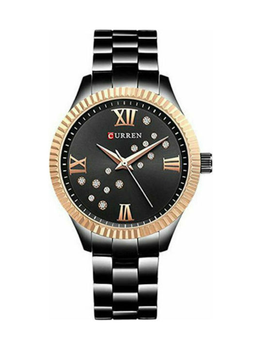 Curren Watch with Black Metal Bracelet