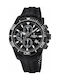 Festina Watch Chronograph Battery with Black Rubber Strap