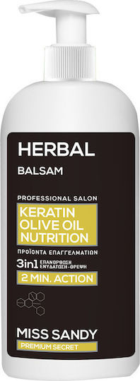 Miss Sandy Balsam Herbal Keratin-Olive Oil Nutrition Conditioner Reconstruction/Nourishment for All Hair Types 750ml